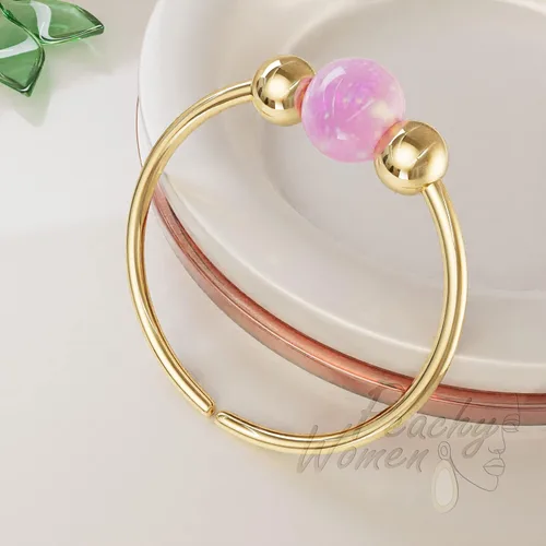 Vista 4 de 20g Gold Nose Rings + 3mm Opals