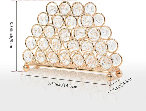 Vista 2 de Servilleteros de cristal elegantes y lujosos para servilletas de papel, cocina, comedor y encimeras, soporte para almacenamiento
