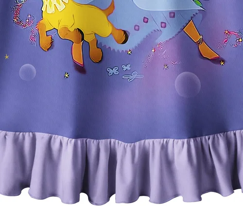 Vista 5 de Magic Star Girls Princess Dress Costume Gown Movie Character Ruffles Sleeve Dress up Cartoon Home Causal Wear 3-10 Years