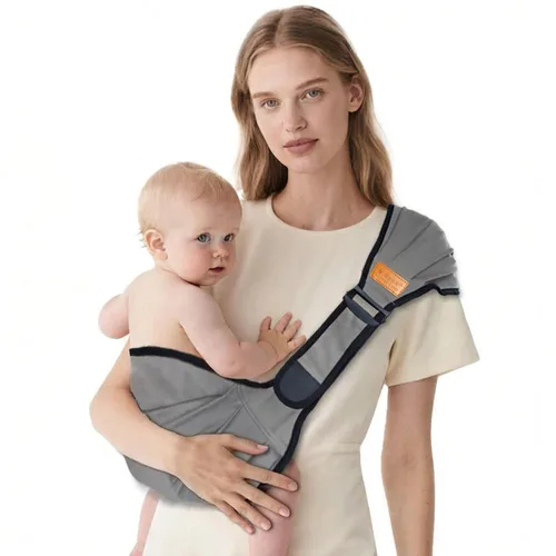 Vista 12 de Portabebés con Sling, Portabebés Sling, Portabebés para Niños Pequeños, Portabebés con Asiento de Cadera Ajustable y Antideslizante para Llevar