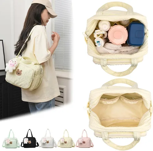 Vista 3 de C-Green Pañalera Tote - Bolsa de maternidad y viaje para mamá, bebé y cochecito - Bolsa de pañales
