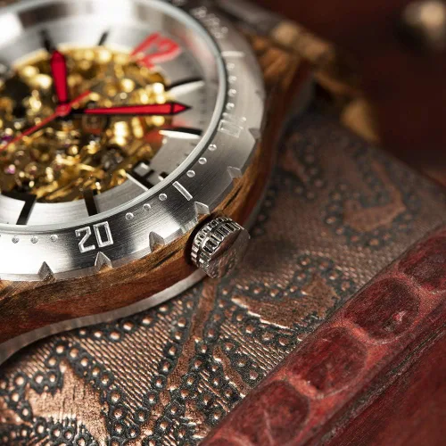 Vista 6 de BOBO BIRD Reloj mecánico automático de madera para hombre de diseño de marca de lujo multifunción de negocios de lujo para hombres