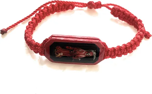Vista 4 de Pulsera de hilo rojo Pulsera Roja de hilo de la Santa Muerte