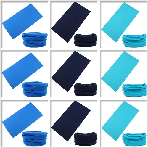 Vista 2 de KINREE 9PCS Face Mask Bandanas Headband Head Wrap Scarf Neck Warmer Headwear Balaclava for for Dust Sun Wind