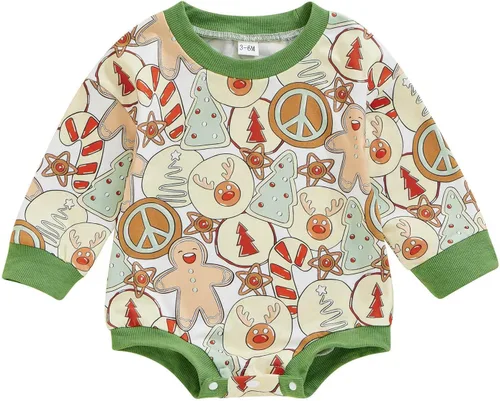 Vista 49 de FOCUSNORM Disfraz de Halloween para bebé recién nacida, sudadera de calabaza, mameluco de manga larga para otoño e invierno