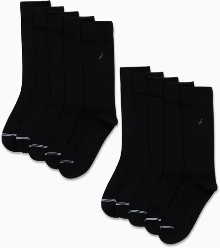 Vista 2 de Nautica Calcetines de vestir para hombre - Calcetines sólidos (10 unidades)