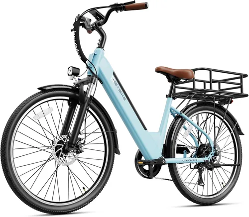 Vista 35 de Heybike Bicicleta eléctrica Cityscape 2.0 para adultos con motor de pico de 1200 W, batería extraíble de 468 Wh, bicicleta eléctrica de 50 millas