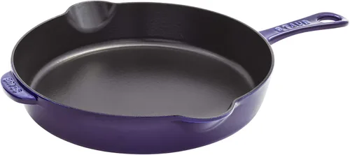 Vista 13 de STAUB Sartén tradicional de hierro fundido de 11 pulgadas - Albahaca