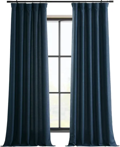 Vista 10 de HPD Half Price Drapes Cortinas italianas de lino sintético de 84 pulgadas de largo, cortinas de oscurecimiento para dormitorio y sala de estar, 50 x