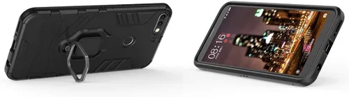 Vista 3 de LuluMain Compatible con Huawei Y7 Prime (2018), Nova 2 Lite, Honor 7C, funda de metal con agarre de anillo de apoyo duro