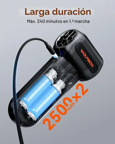 Vista 8 de WOLFBOX Plumero de aire comprimido MF60, ajustable de 3 velocidades
