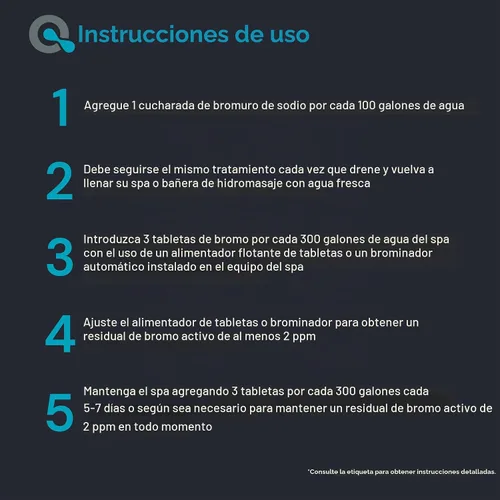 Vista 4 de AquaDoc Tabletas de bromo para spas y jacuzzis - Pestañas desinfectantes de 1 pulgada, 1.5 libras