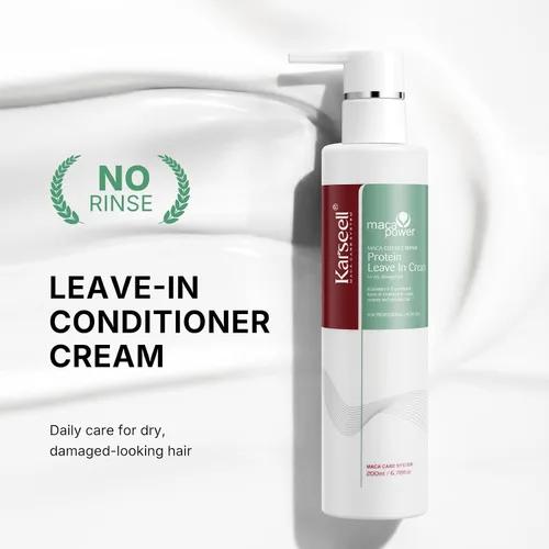 Vista 2 de Karseell Crema de Proteína Reparadora Acondicionador Sin Enjuague Tratamiento Capilar Crema de Proteína Orgánica para Cabello Seco Dañado