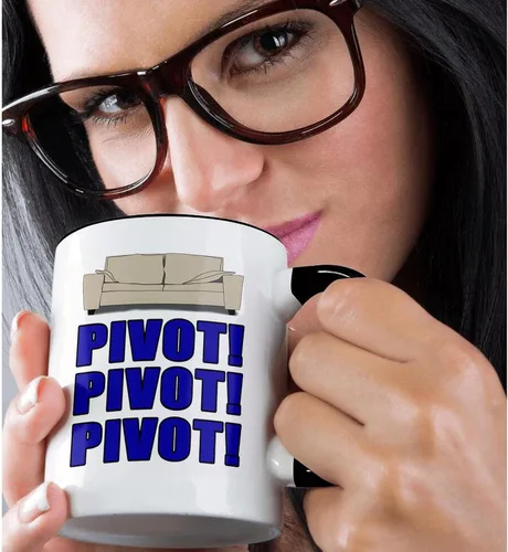 Vista 2 de 3dRose mug_223765_4 - Taza de dos tonos, 11 onzas, color azul pivote pivotante, color negro y azul