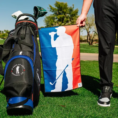 Vista 3 de U Suck at Golf Divertida toalla de golf para hombre, microfibra súper absorbente, secado rápido, textura de gofre e impresiones de diseño único