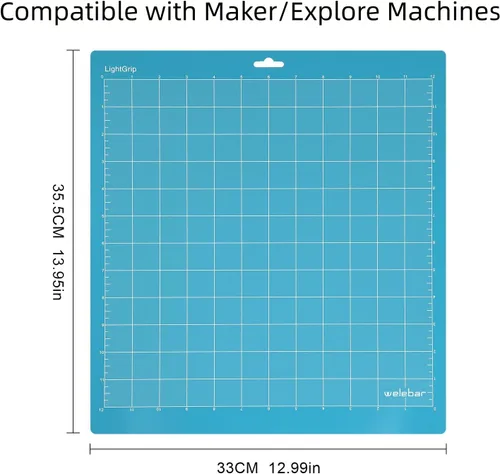 Vista 5 de Alfombrillas de corte compatibles con Cricut Maker 3/Maker 4/Maker/Explore 3/4/5/Air 2/Air, paquete de 6