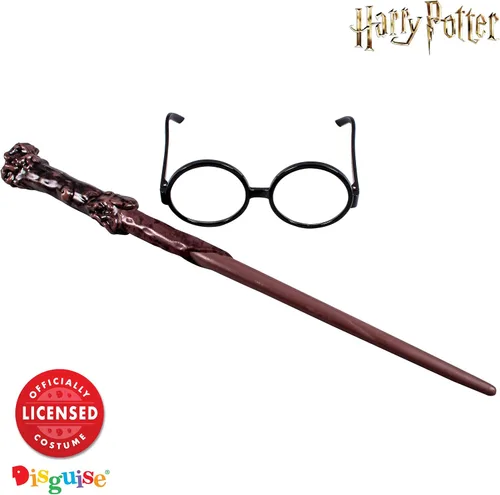Vista 5 de Disguise Juego de accesorios de Harry Potter, kit de varita de disfraz y gafas