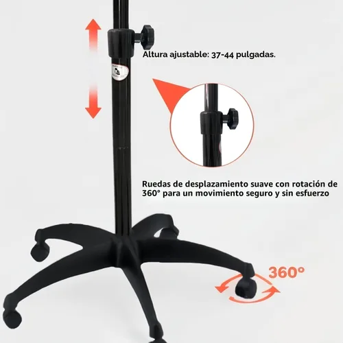 Vista 4 de vaporizador de pelo con capucha negro profesional de salón, spa