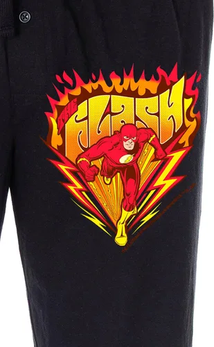 Vista 3 de DC Comics Men's The Flash Burning It Up Logo Superhero Loungewear Sleep Pajama Pants