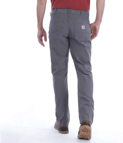 Vista 2 de Carhartt Pantalones de trabajo de lona para hombre, con Rugged Flex, corte holgado, con 5 bolsillos