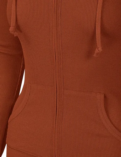 Vista 3 de OLLIE ARNES Sudadera térmica larga con capucha y cremallera para mujer.