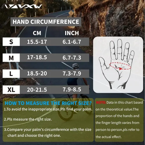 Vista 6 de VXW Guantes de ciclismo para hombres y mujeres, con tiras reflectantes y almohadilla antideslizante que absorbe los golpes para bicicletabicicleta