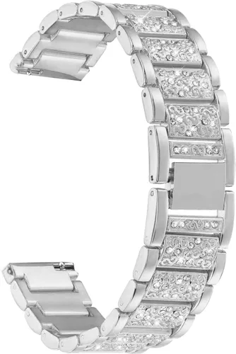 Vista 7 de Abanen Fossil - Correa de reloj para mujer Gen 5E de 1.654 in/Gen 6, 0.71 pulgadas, aleación ligera de metal brillante y cristal de liberación