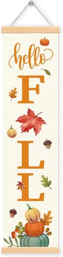Vista 9 de Pancartas con texto en inglés «Happy Fall Y'all», pancarta de otoño para exteriores, decoración de cosecha de calabaza, decoraciones de Acción