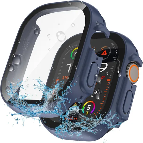 Vista 27 de YIJDACASE - Juego de 2 estuches impermeables para protector de pantalla de Apple Watch Series 10 Series 11 (2025) 46mm con vidrio templado