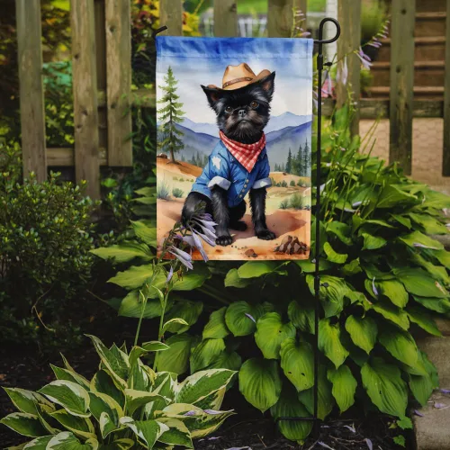 Vista 2 de Caroline's Treasures DAC5824GF - Bandera decorativa para jardín con texto en inglés "Affenpinscher", diseño de vaquero para jardín, jardín, jardín
