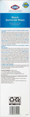 Vista 12 de Clorox Pro Healthcare - Toallitas germicidas de lejía, limpieza sanitaria y limpieza industrial, toallitas Clorox Wipes, 50 toallitas envueltas