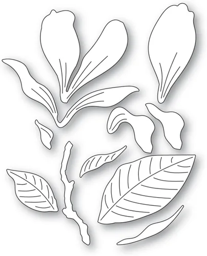 Vista 3 de Lily Dies - Troqueles para hacer tarjetas, flores de lirio y hojas de metal, troqueles para manualidades, manualidades, manualidades, álbumes