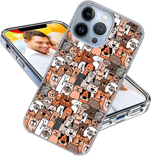 Vista 28 de Funda protectora para iPhone 13 Pro Max para niñas, mujeres y hombres, a prueba de golpes, delgada, suave, TPU transparente, funda protectora