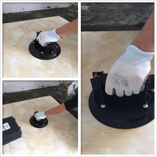Vista 7 de Elevador de vidrio de mano resistente con ventosa de 8 pulgadas, potente elevador de vacío industrial con asa para elevación de granito y reemplazo