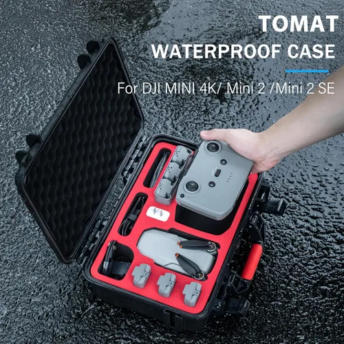 Vista 2 de Tomat Mini 4K caso impermeable duro transporte caso para DJI MINI 4K / Mini2 Fly More Combo Accesorios