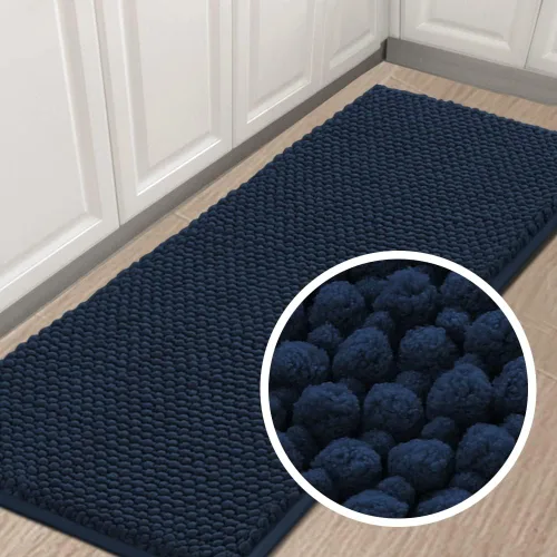 Vista 18 de Turquoize Alfombras de baño de felpilla antideslizante para baño, 17 x 24 pulgadas, extra suaves y absorbentes, lavables a máquina, perfectas