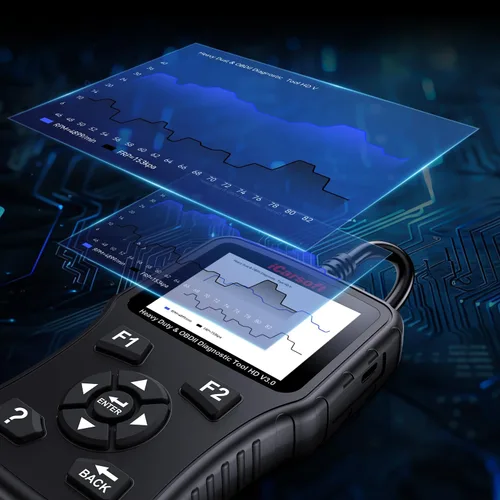 Vista 9 de iCarsoft Escáner de camión resistente HD V3.0 Herramienta de diagnóstico de escáner diésel para todos los sistemas, lector de código de prueba