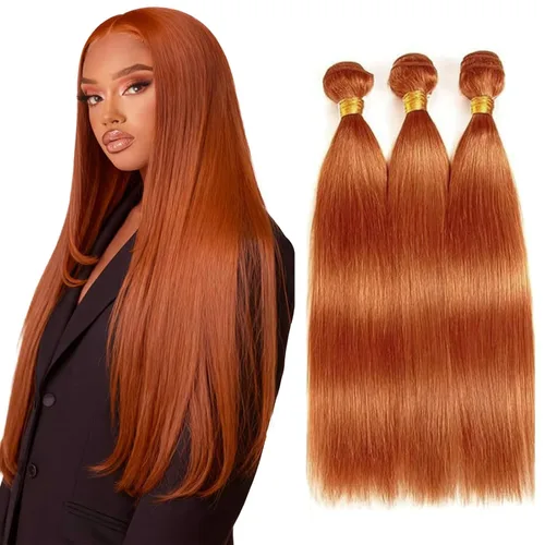 Vista 150 de Color 30 paquetes de cabello humano marrón onda del cuerpo paquetes 8 10 12 pulgadas brasileño virgen Remy extensiones de cabello humano doble trama