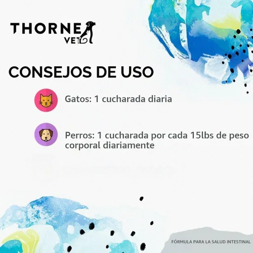 Vista 6 de ThorneVET Fórmula de salud intestinal: apoyo gastrointestinal para perros, gatos y caballos, 180 cucharadas