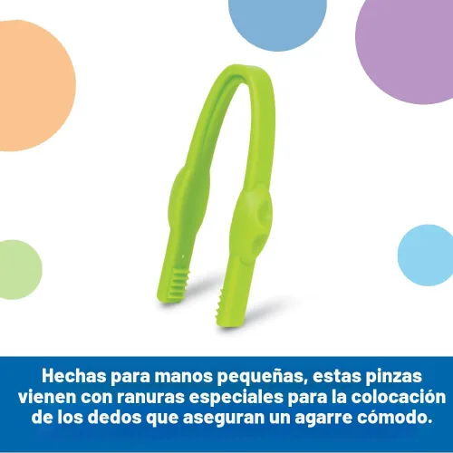Vista 3 de Learning Resources Pinzas de fácil agarre, 12 piezas, a partir de 2 años, actividades de aprendizaje preescolar, suministros para profesores