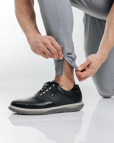 Vista 8 de Primo Pantalón deportivo de golf, ligero elástico en cuatro direcciones, 4 bolsillos, cintura interior de gel, tobillos con cremallera elástica