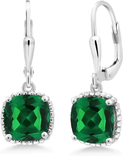Vista 93 de Gem Stone King Aretes colgantes de plata de ley 925 de 0.315 pulgadas para mujer