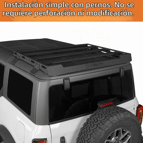 Vista 5 de Hooke Road Bronco - Barra transversal para cesta de carga trasera para Ford Bronco 2021-2026 de 4 puertas (excluye Bronco Sport)