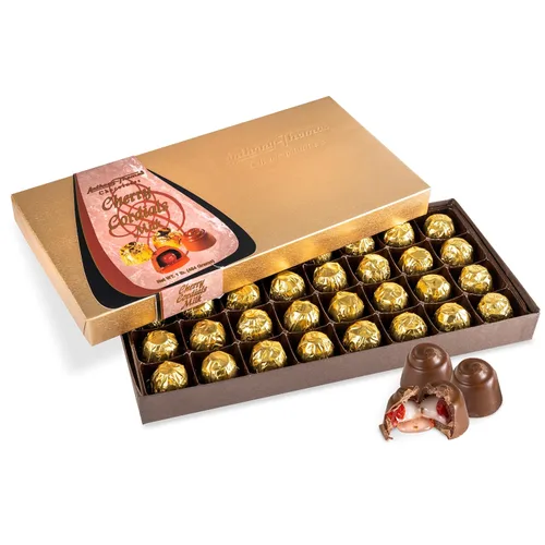 Vista 8 de Anthony Thomas, Cordiales de cereza, galardonados, cerezas cubiertas de chocolate (chocolate oscuro)