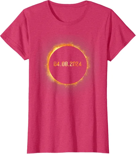 Vista 11 de Totality 04.08.24 Total Solar Eclipse 8 de abril de 2024 Eclipse Camiseta, Negro, S