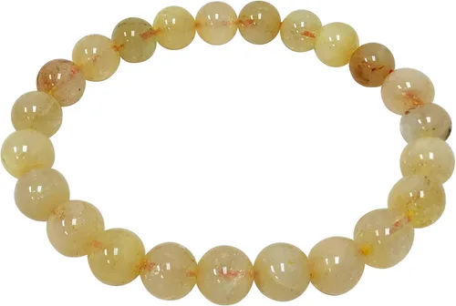 Vista 489 de Gem Avenue Handmade Round Bead Stretch Bracelet Unisex Natural Stone Beaded Jewelry for Men & Women, Elastic Wristband for Daily Wear