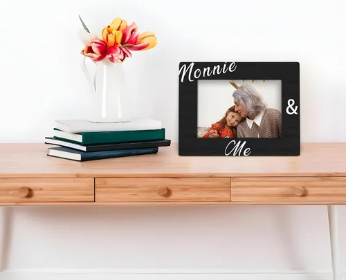 Vista 5 de Nonnie Gifts - Marco de fotos de 4 x 6 pulgadas, marco de fotos de madera Nonnies, regalo de cumpleaños para el día de la madre, regalo