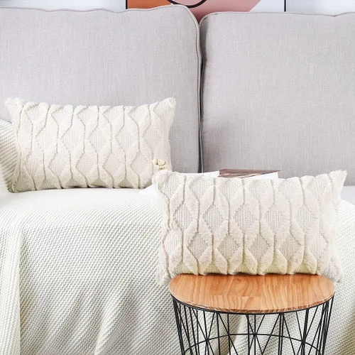 Vista 5 de MADIZZ - Paquete de 2 fundas de almohada decorativas de terciopelo de lana suave y corta, estilo de lujo, para el sofá, el dormitorio, rectángulo
