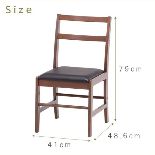 Vista 2 de 不二貿易(Fujiboeki) Fuji Boeki 98817 Dining Chair, Chair, Width 16.1 x Depth 20.1 x Height 31.1 inches (41 x 51 x 79 cm), Brown, Natural Wood, Synthetic