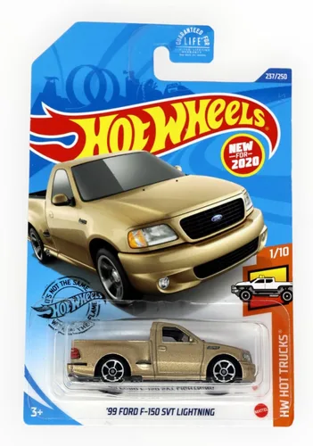 Vista 2 de Hot Wheels '99 Ford F 150 SVT Lightning, [Oro] 237/250 Camiones calientes 1/10